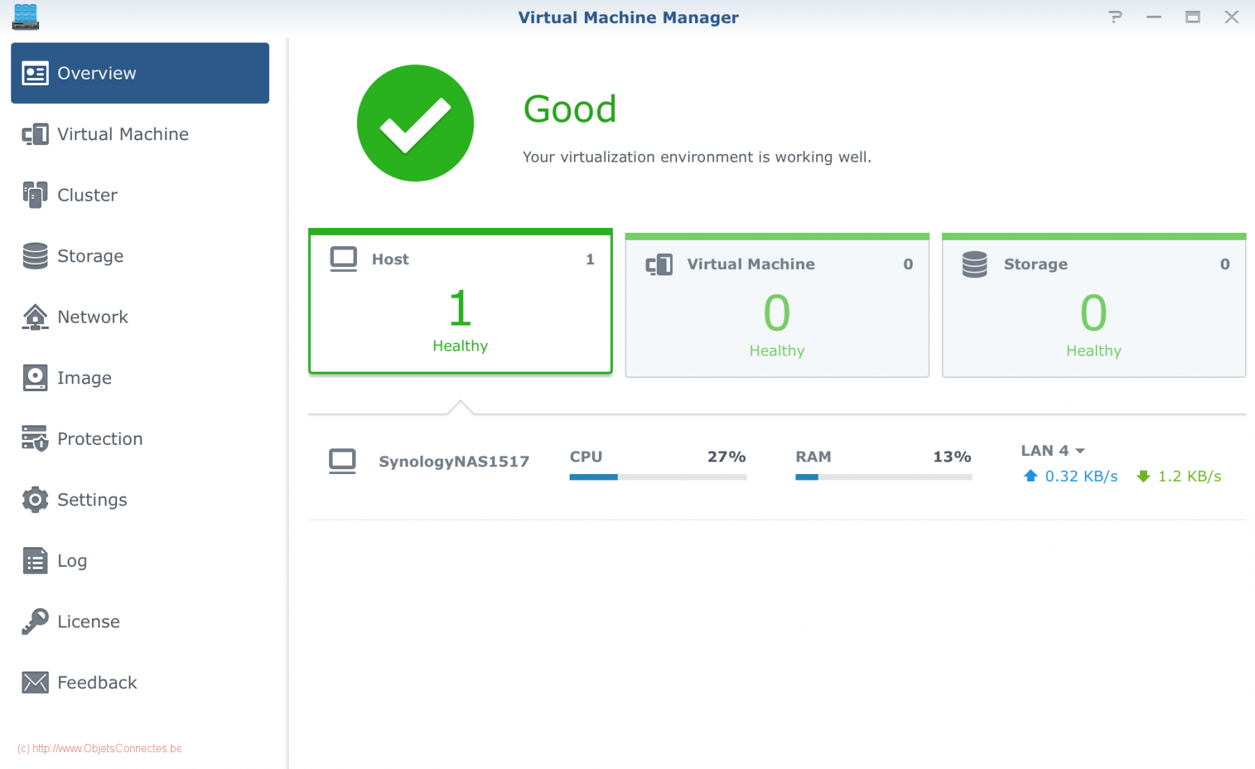 Ecran principal de Virtual Machine Manager